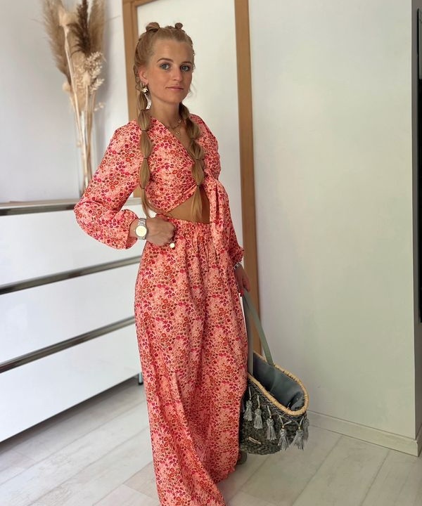 Alternative view of Ensemble pantalon & haut floral