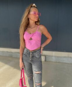 Crop top corset rose