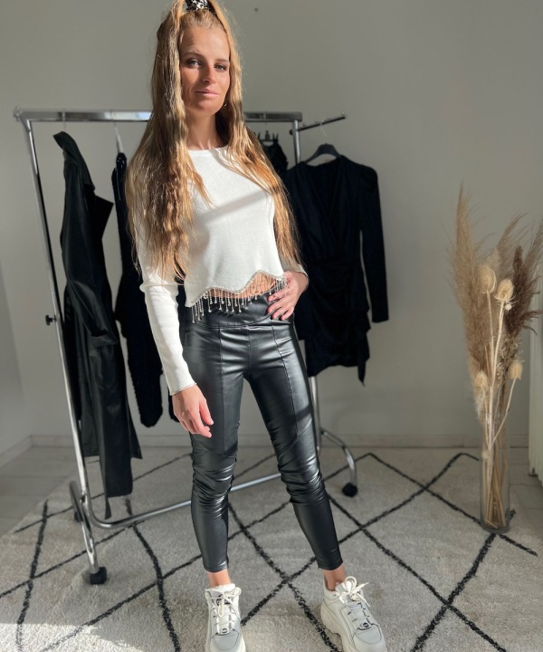 Top bijoux blanc