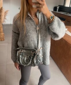 Alternative view of Sac Inaya argent metallisé