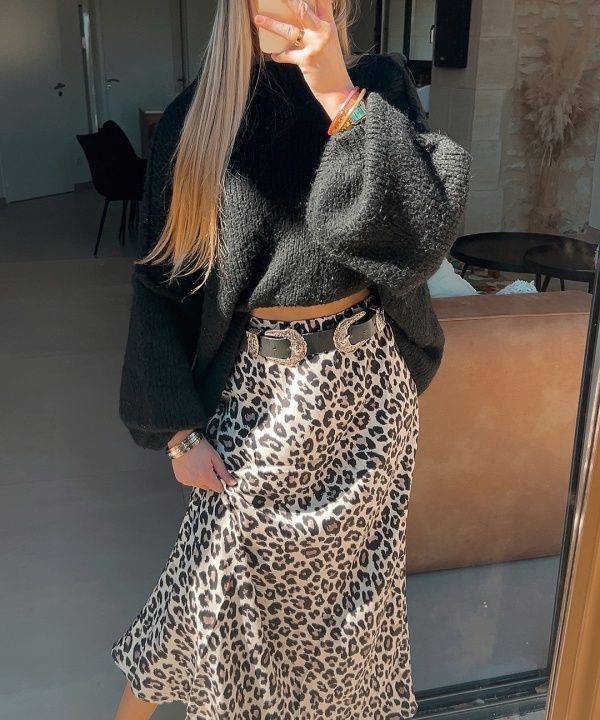 Alternative view of Jupe Romy leopard