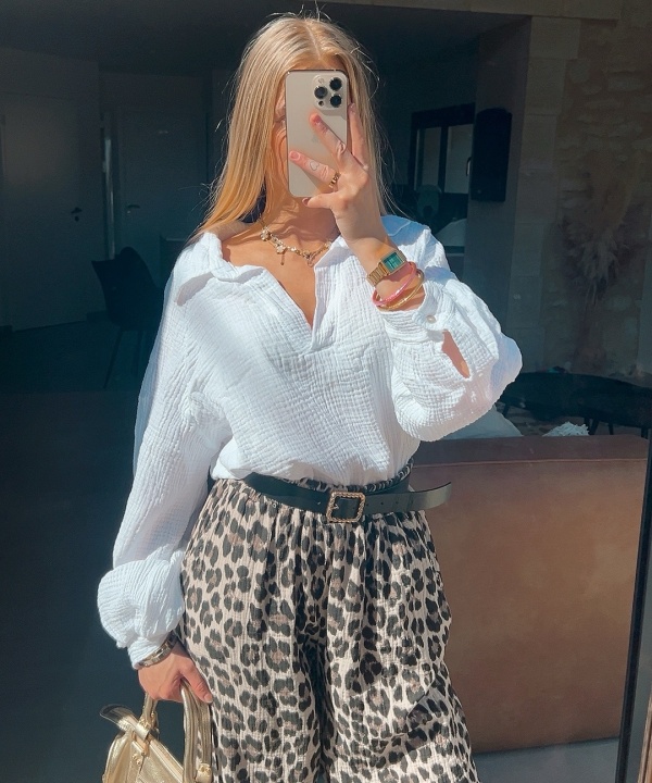 Alternative view of Pantalon Nora léopard