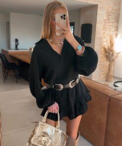 Alternative view of Chemisier June noir