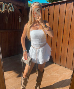 Alternative view of Combishort Bustier blanche