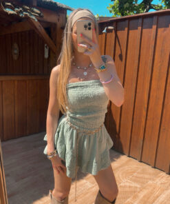 Alternative view of Combishort Bustier kaki