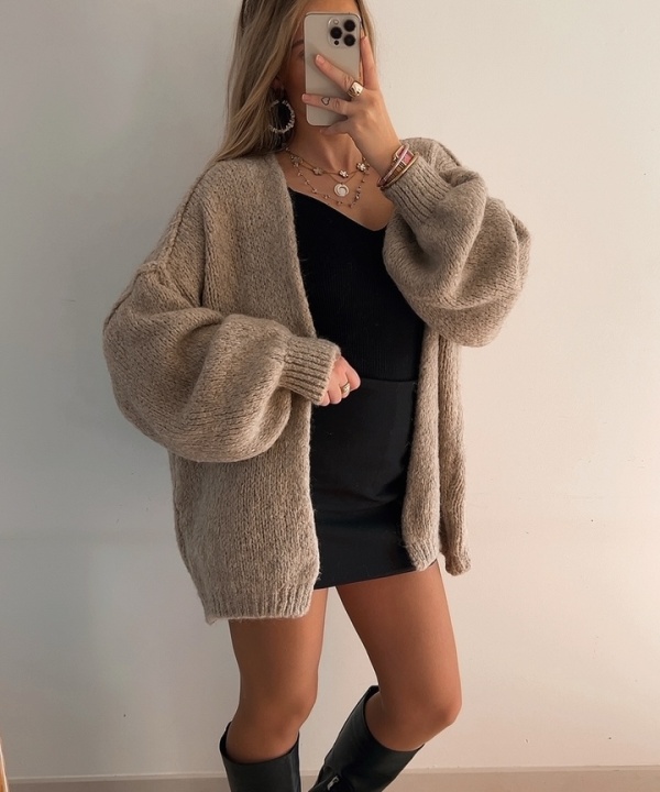 Alternative view of Veste Nour taupe