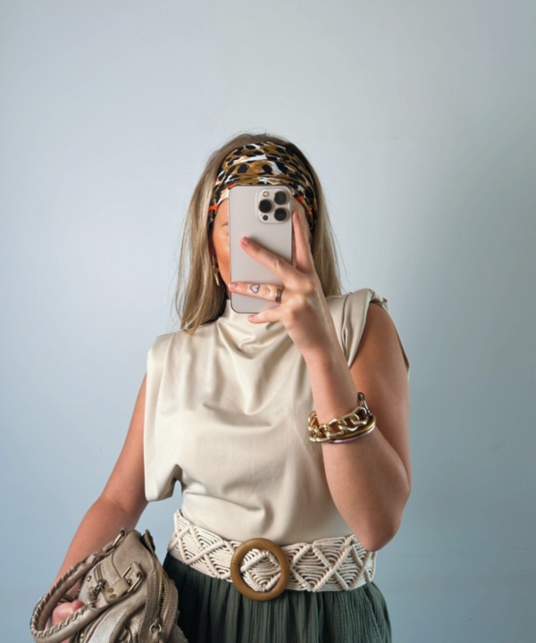 Alternative view of Top Andréa beige