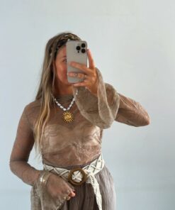 Alternative view of Haut dentelle taupe