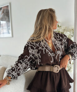 Alternative view of Jupe June marron