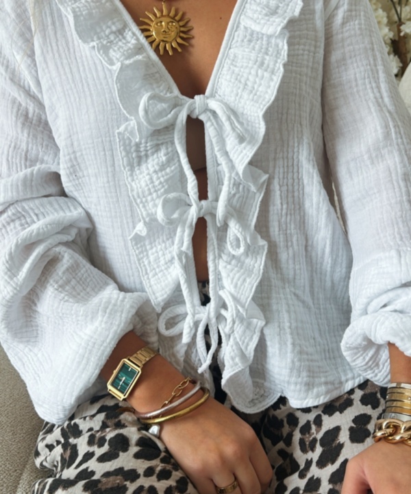 Alternative view of Blouse Kamila blanche