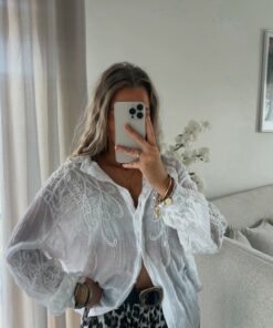 Chemisier Carmen blanc