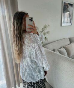 Alternative view of Chemisier Carmen blanc