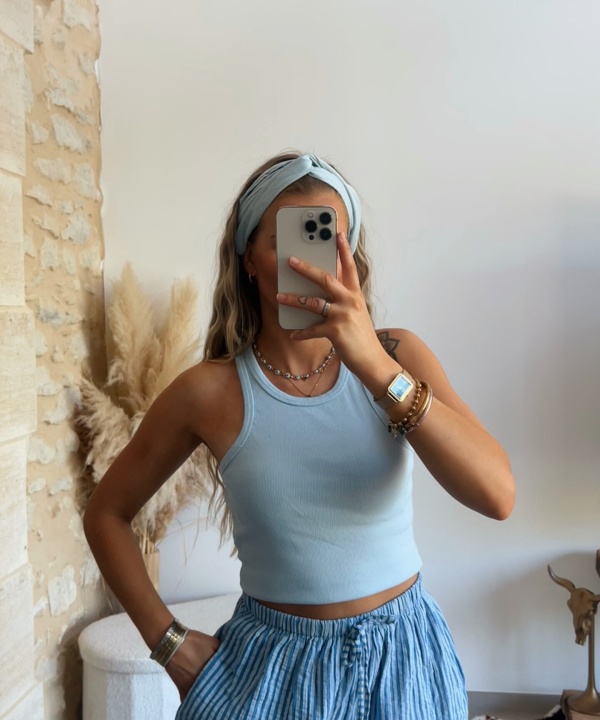 Short Aya bleu