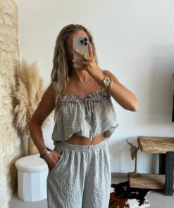 Ensemble Vichy taupe