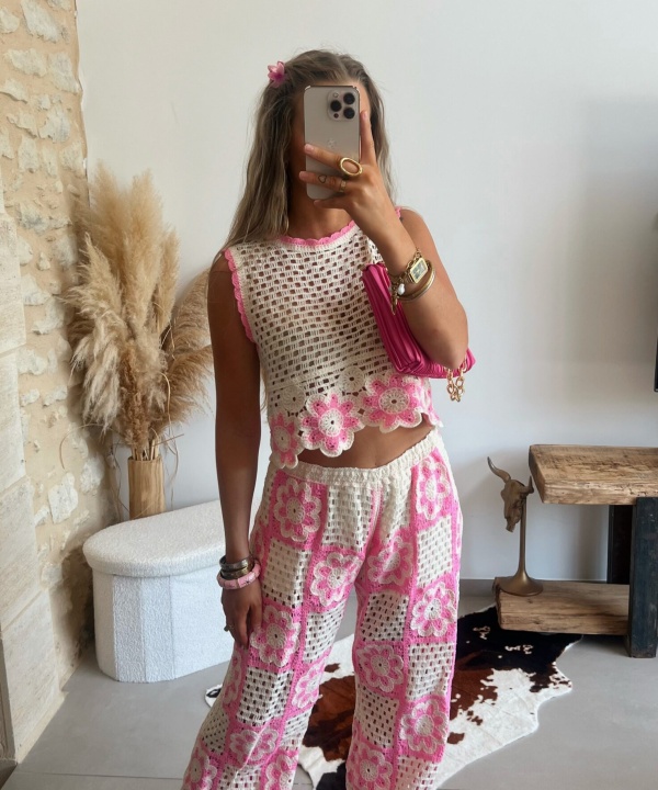 Ensemble Crochet rose