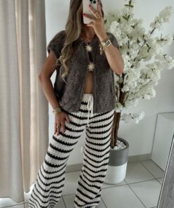 Alternative view of Gilet Isaac taupe