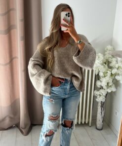 Pull Nour taupe