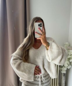 Alternative view of Pull Nour écru