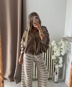 Alternative view of Pantalon Léo beige