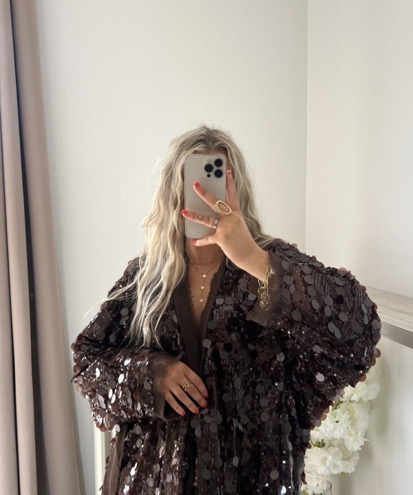 Veste sequin choco