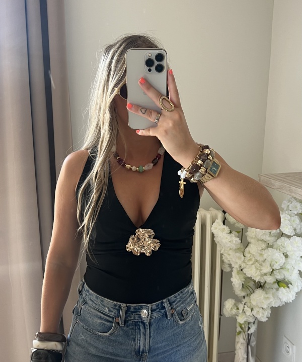 Top Cammie noir