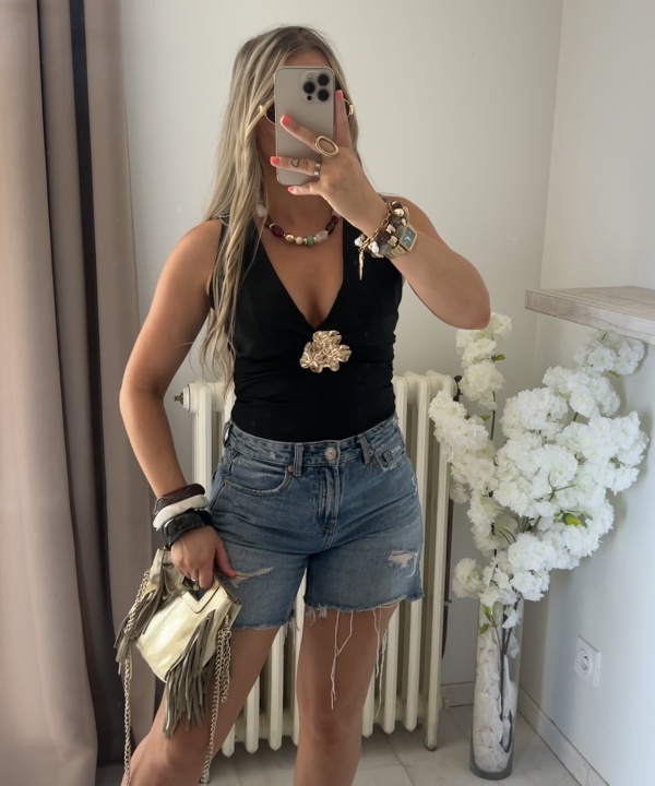 Alternative view of Top Cammie noir