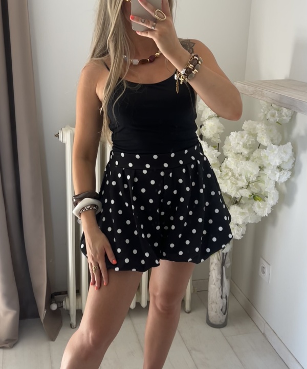 Jupe short pois